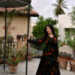 Floral Black Long Frock Chiffon